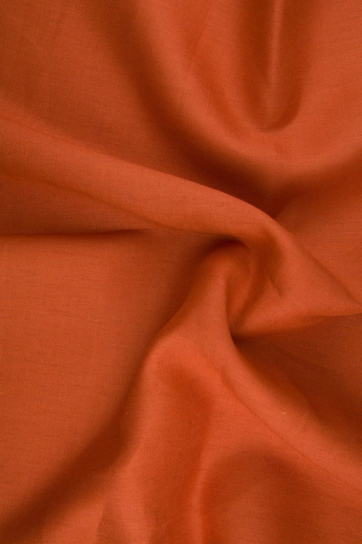 Burnt Orange Medium Weight Linen Fabric