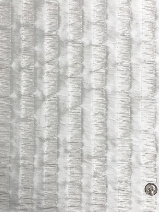 Ivory Silk Seersucker JD 369 Fabric