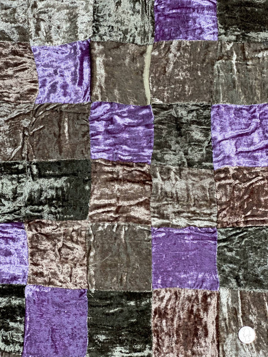 Multicolor Velvet Patchwork JEAD-025 Fabric