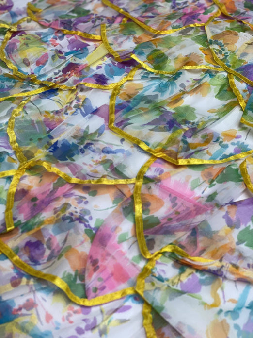Multicolor Flower Scale JEAD-029 Fabric