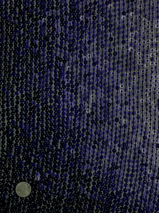 Parachute Purple Sequin & Beads On Silk Chiffon JEC-009-3 Fabric