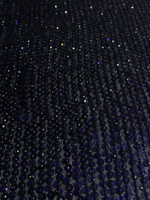 Parachute Purple Sequin & Beads On Silk Chiffon JEC-009-3 Fabric