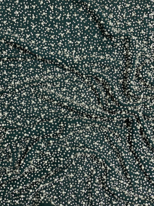 Green Gables Sequin & Beads On Silk Chiffon JEC-011-15 Fabric