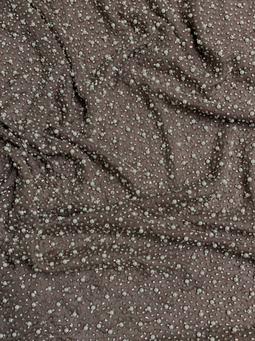 Ginger Snap Sequin & Beads On Silk Chiffon JEC-011-5 Fabric