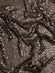 Brown Sequin & Beads On Silk Chiffon JEC-073-13 Fabric