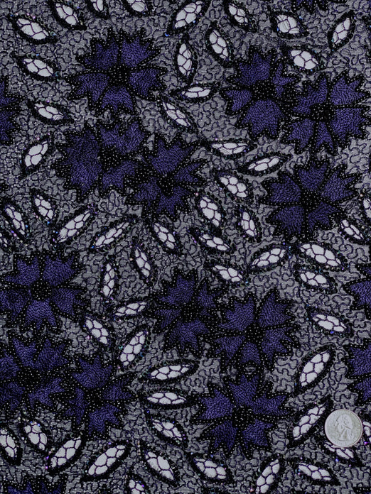 Eclipse Sequin & Beads On Silk Chiffon JEC-114-13 Fabric
