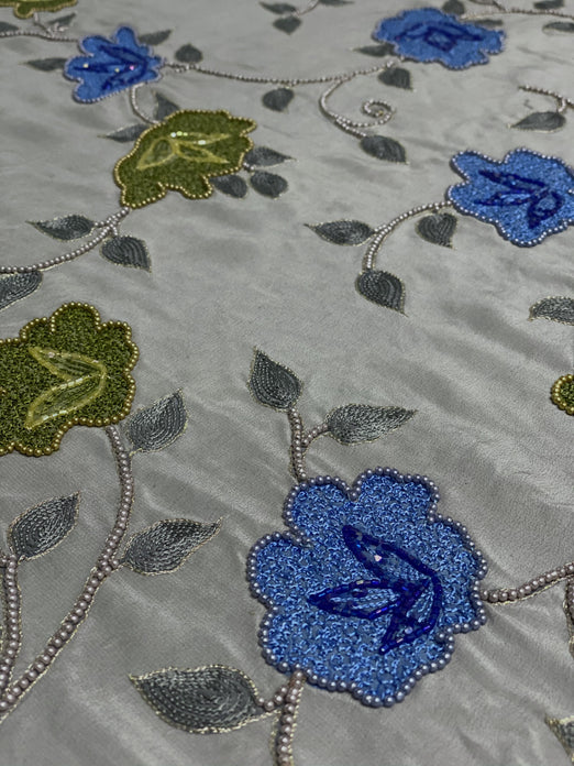 Multicolor Sequin & Beads On Silk Chiffon JEC-142-1 Fabric
