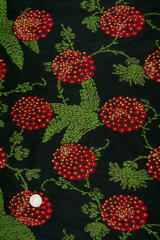 Embroidered Dupioni Silk JED-410 Fabric
