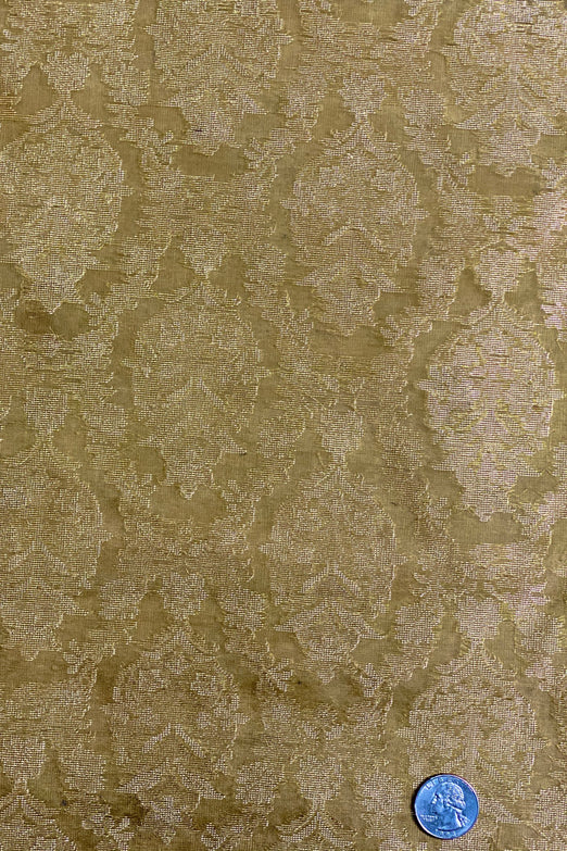Olive Green/Gold Silk Brocade JV-1147 Fabric