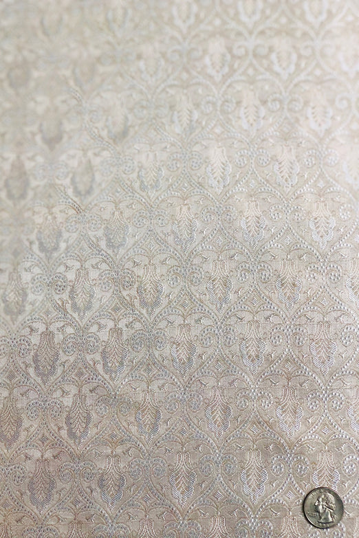 Ivory Silk Brocade JV-1166/01 Fabric