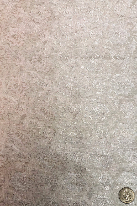 White/Silver Silk Brocade JV-1185/01 Fabric