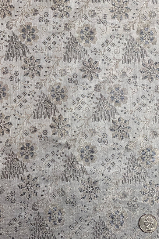 Glacier Grey/Antique Silver Silk Brocade JV-1236/01 Fabric