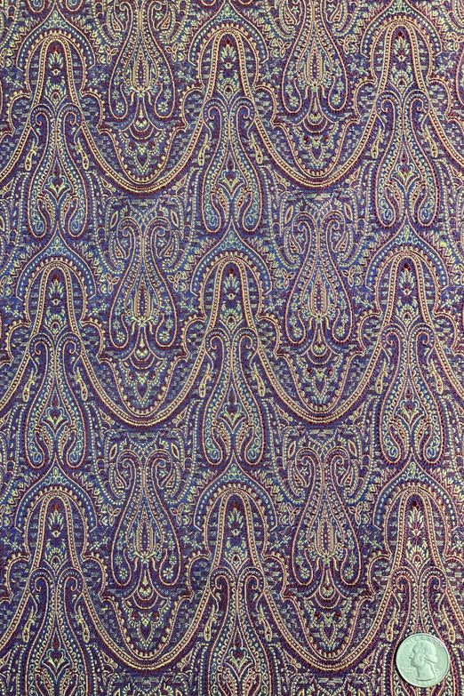 Royal Purple/Gold Silk Brocade JV-1271/2 Fabric