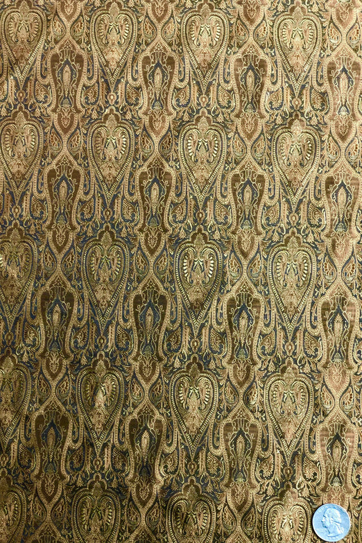 Honey Mustard Silk Brocade JV-1405/2 Fabric
