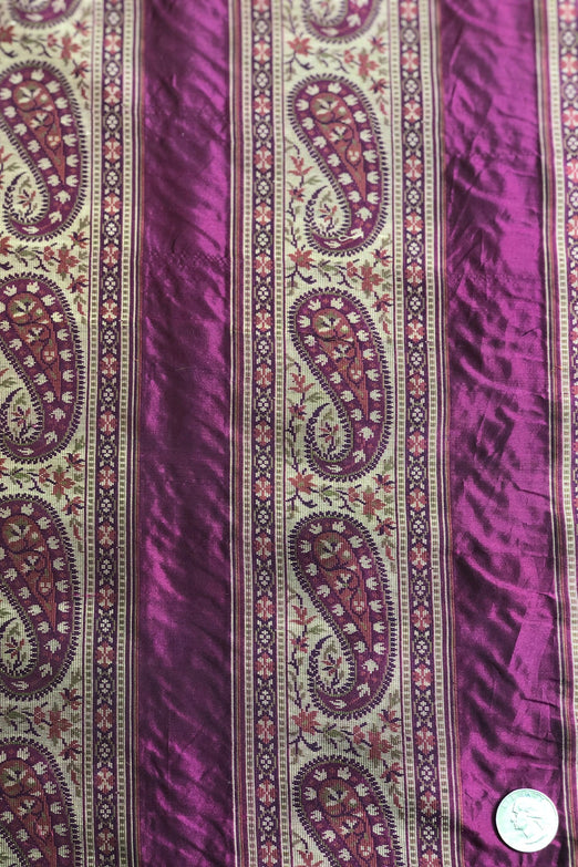 Anemone Purple Silk Brocade JV-1408 Fabric