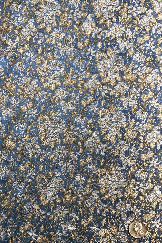 Celestial Blue Silk Brocade JV-1430 Fabric