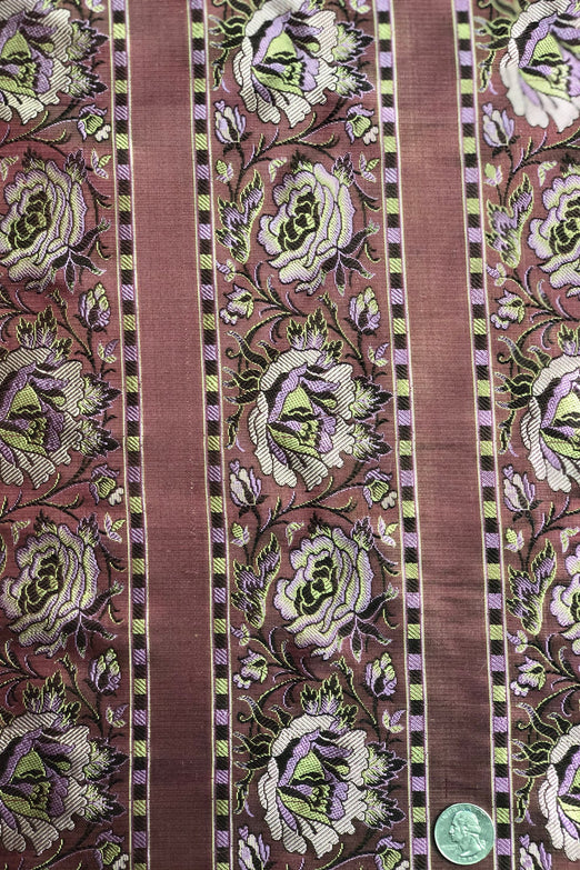 Maroon/Rose Pink Silk Brocade JV-1449 Fabric