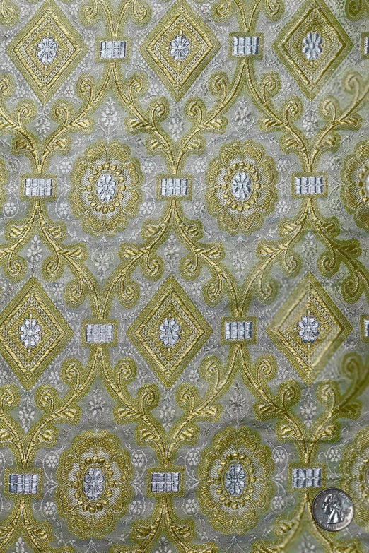Yellow gold Silk Brocade JV-1455 A Fabric