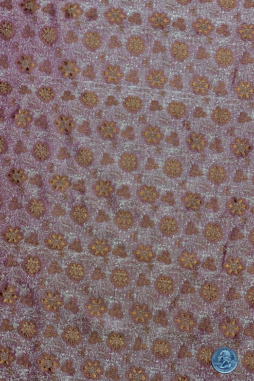 Faded Rose/Burnt Orange Silk Brocade JV-1463 Fabric