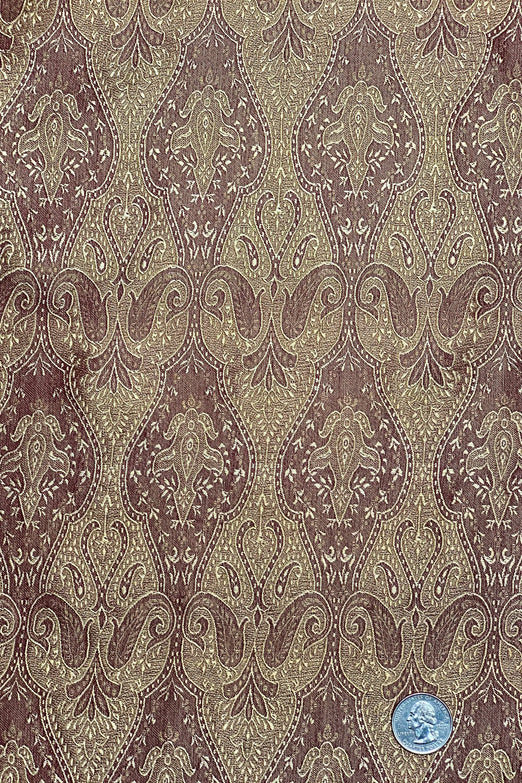 Cocoa Brown/Antique Gold Silk Brocade JV-1466/1 Fabric