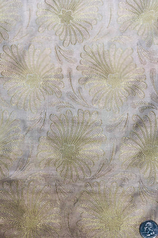 Mellow Green Silk Brocade JV-1476/1 Fabric