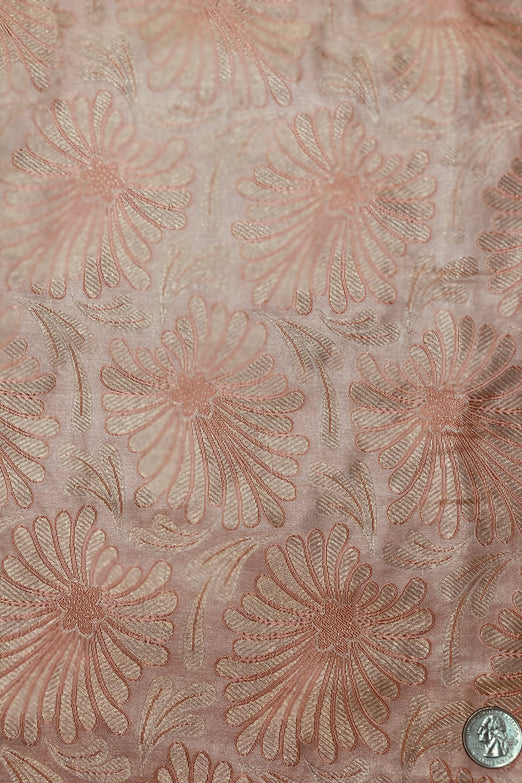 Peach Blush Silk Brocade JV-1476/3 Fabric
