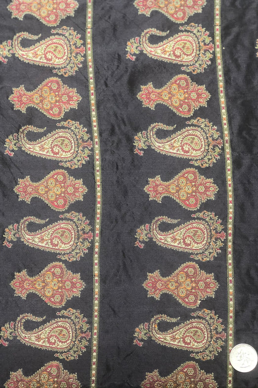 Black Multicolor Silk Brocade JV-1480/1 Fabric