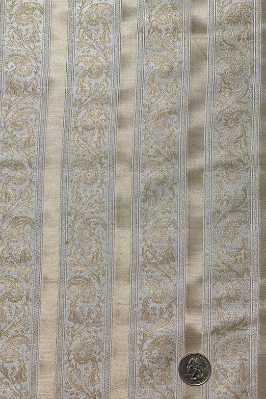 Cream/Gold Silk Brocade JV-1482 Fabric