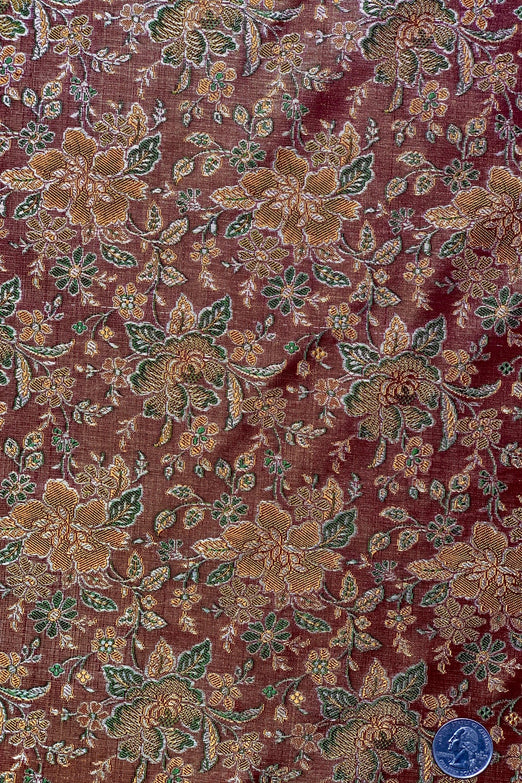 Iridescent Violet/Orange Silk Brocade JV-1489/2 Fabric