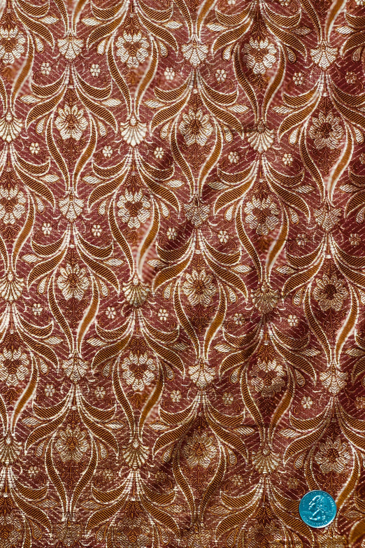 Metallic Red Silk Brocade JV-1510 Fabric