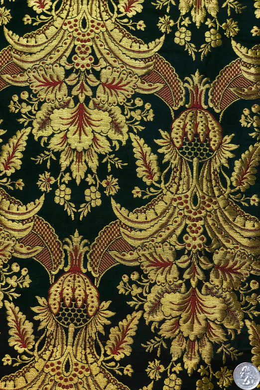 Black Gold Silk Brocade JV-1524 Fabric