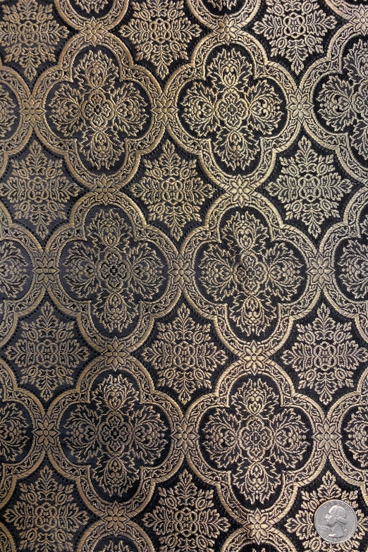 Black Gold Silk Brocade JV-1528/01 Fabric