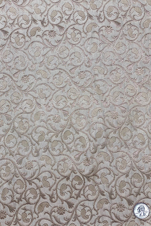 Rose Gold/Beige Silk Brocade JV-1542 Fabric