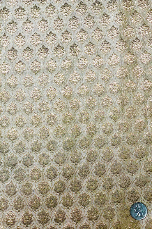 Rose Gold/Ivory Silk Brocade JV-1546 Fabric