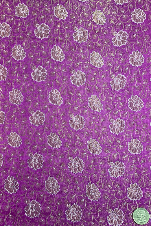Magenta Haze Silk Brocade JV-1553/01 Fabric