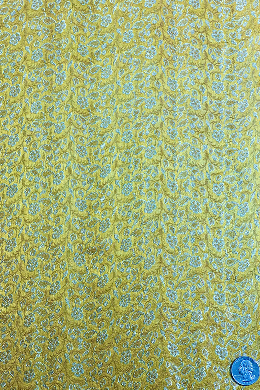 Marigold/White Silk Brocade JV-1556/4 Fabric