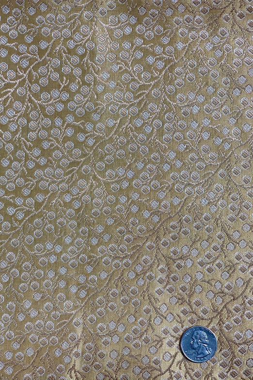 Mocha/Gold Silk Brocade JV-1578 Fabric