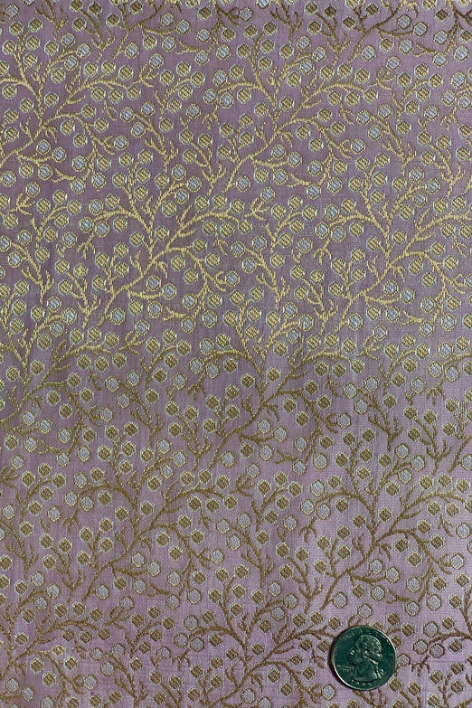 Lilac/Gold Silk Brocade JV-1578/1 Fabric
