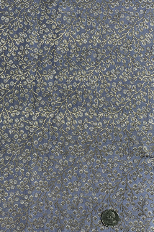 Periwinkle/Gold Silk Brocade JV-1578/6 Fabric