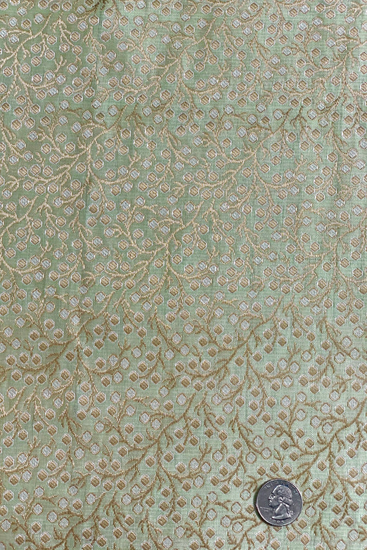 Seafoam Green/Gold Silk Brocade JV-1578/9 Fabric