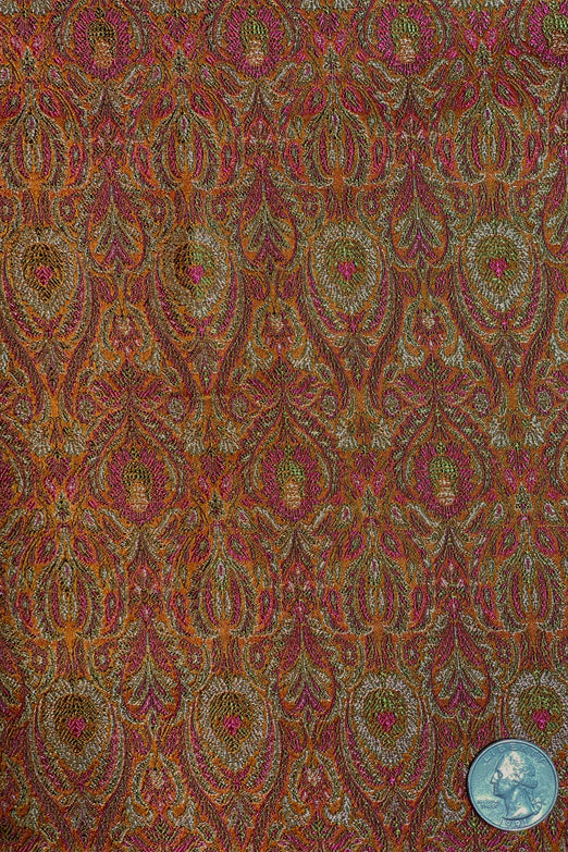 Orange Gold Silk Brocade JV-1583/01 Fabric