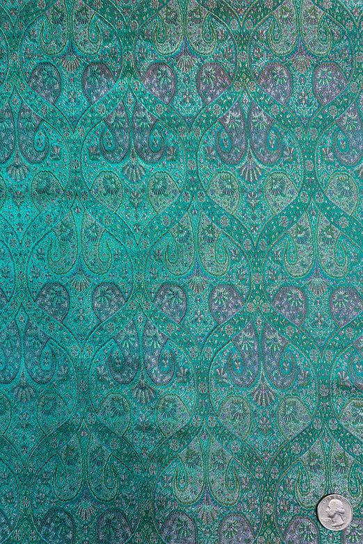 Iridescent Green Silk Brocade JV-1585/01 Fabric