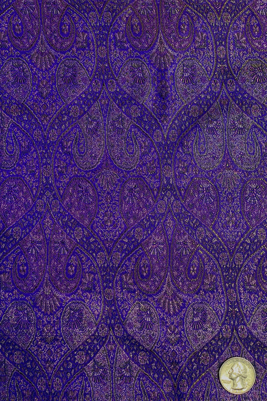 Imperial Purple Silk Brocade JV-1585 Fabric
