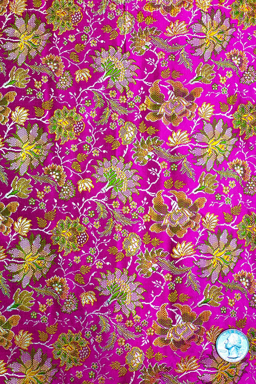 Pink Silk Brocade JV-1596 Fabric