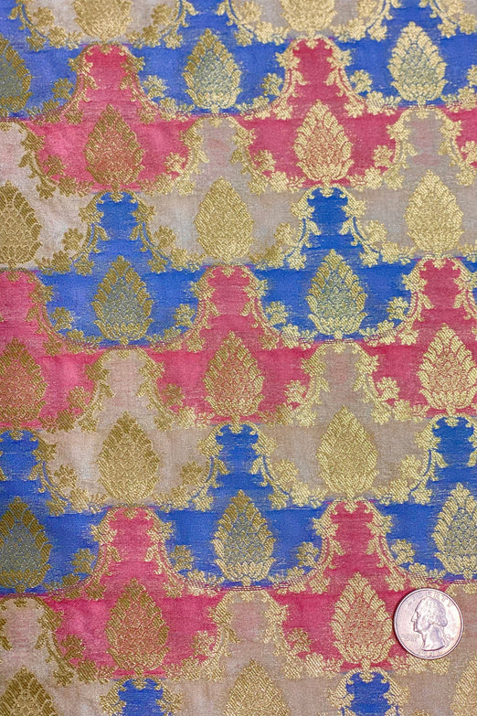 Multicolor Silk Brocade JV-1598 Fabric
