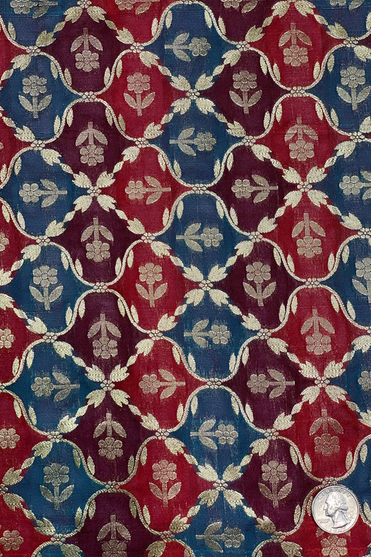 Multicolor Silk Brocade JV-1599/01 Fabric