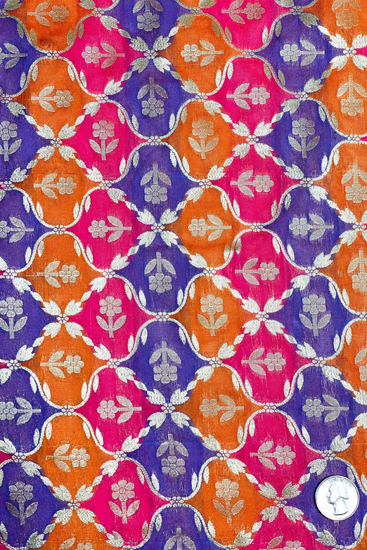 Multicolor Silk Brocade JV-1599/02 Fabric