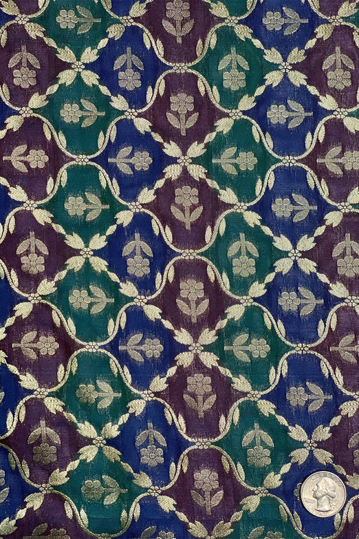 Multicolor Silk Brocade JV-1599/03 Fabric