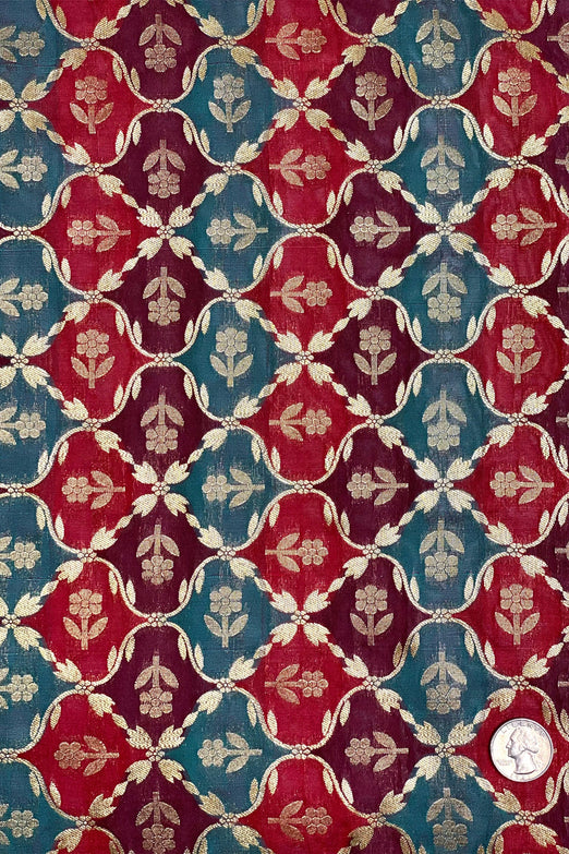 Multicolor Silk Brocade JV-1599 Fabric
