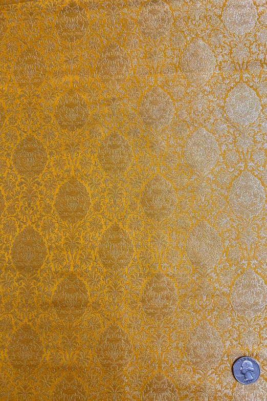 Yellow Gold Silk Brocade JV-1600 Fabric